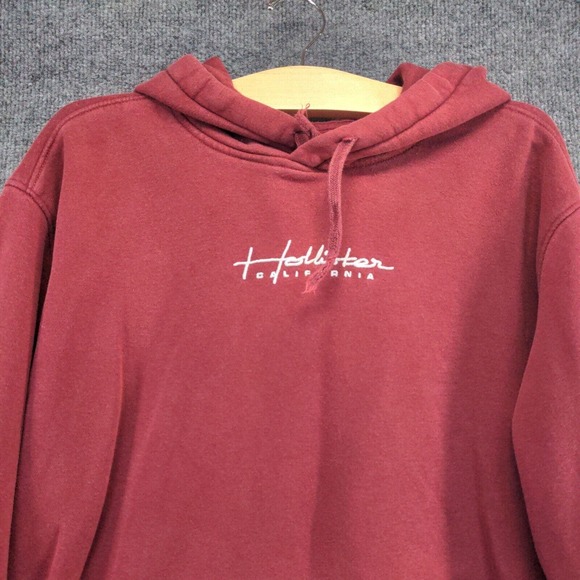 Hollister Californa Men's Pullover Hoodie Red Size Small Must Have Collection - Picture 7 of 16